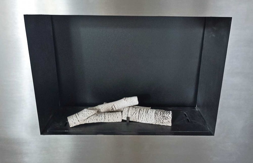 Duży obustronny wolnostojący  Bio kominek