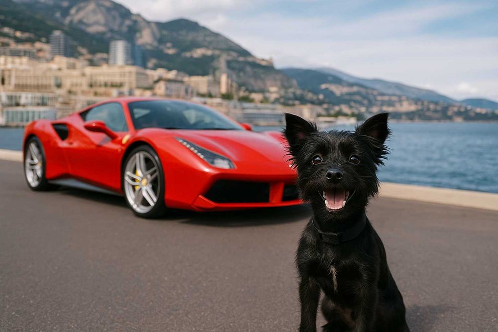 Чорний йорк шукає дівчину. В'язка.