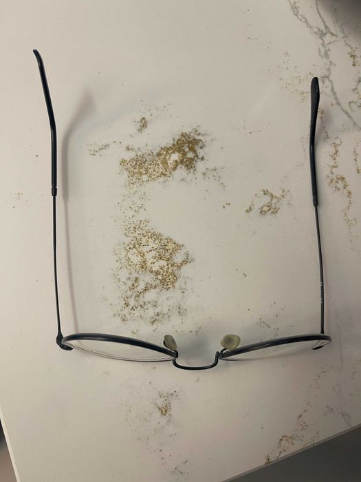 Armação de óculos redonda preta Ray Ban