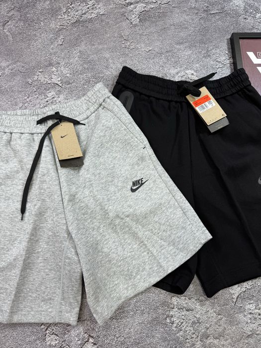 Шорти Nike Tech Fleece, теч фліс,тек фліс,найк дріл на літо світлі,чорні