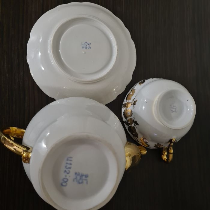 Чайный сервиз «Золотая нива» СССР — неполный, 12 предметов