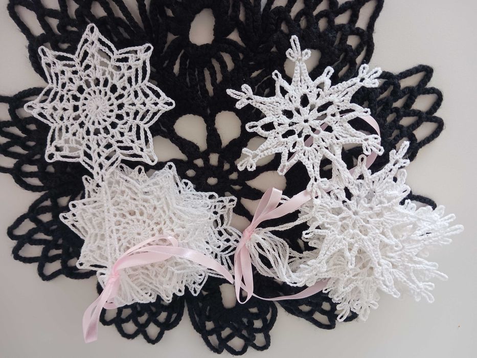 Szydełkowe gwiazdki na zamowienie mix 20 sztuk