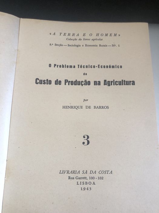 O Custo de Producao na Agricultura