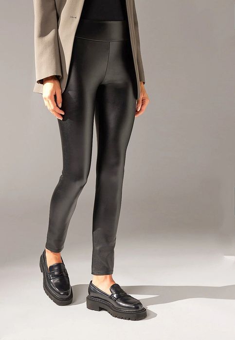 NOWE. Skórzane legginsy damskie r 38 M