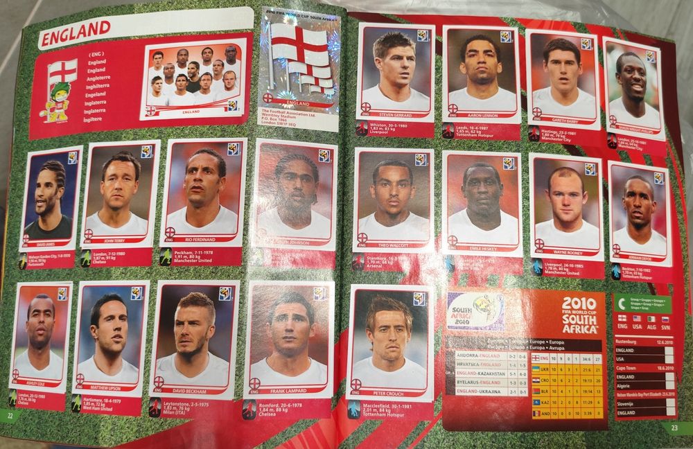 Caderneta Cromos Mundial Sul África 2010