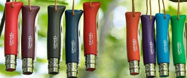 Яркий нож Opinel 08 Colorama с темляком туриста складной mora,fiskars