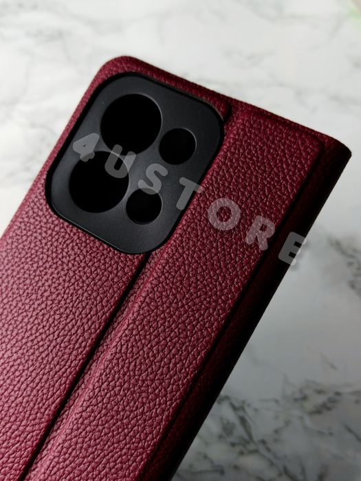 Кожаный чехол книжка на Xiaomi Redmi 15C Poco C85 на магните с отделом для карт шкіряний чохол книжка з відділом для карт на магніті