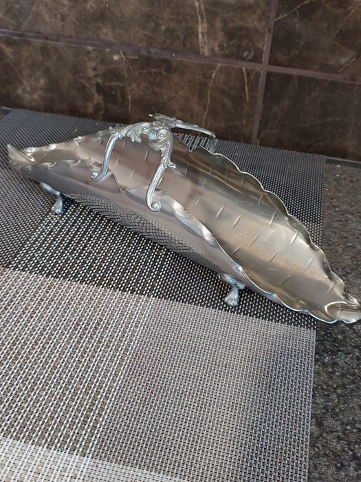 Вінтажна ваза блюдо фруктовниця олово, Італія