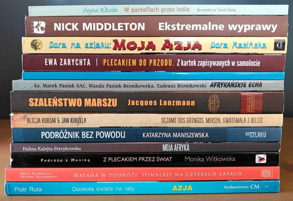 Pakiet 13 książek podróżniczych