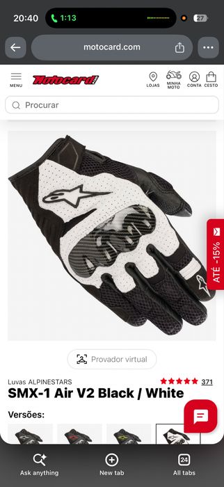 Luvas Alpinestars SMX-1 Air V2