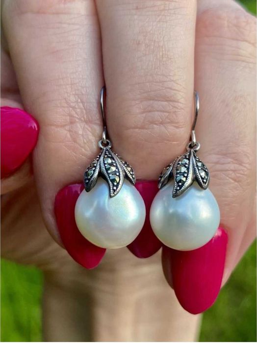 Оригінальні сережки та комплекти з природніми камінцями (колекція)