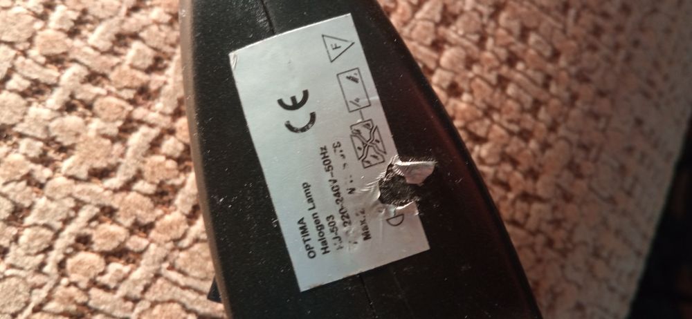 Candeeiro técnico com adaptador de secretária