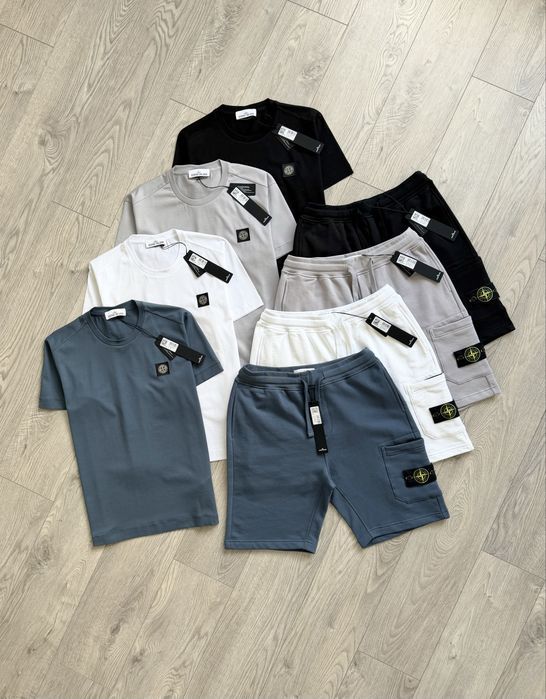 Комплект на літо Stone Island (футболка + шорти)