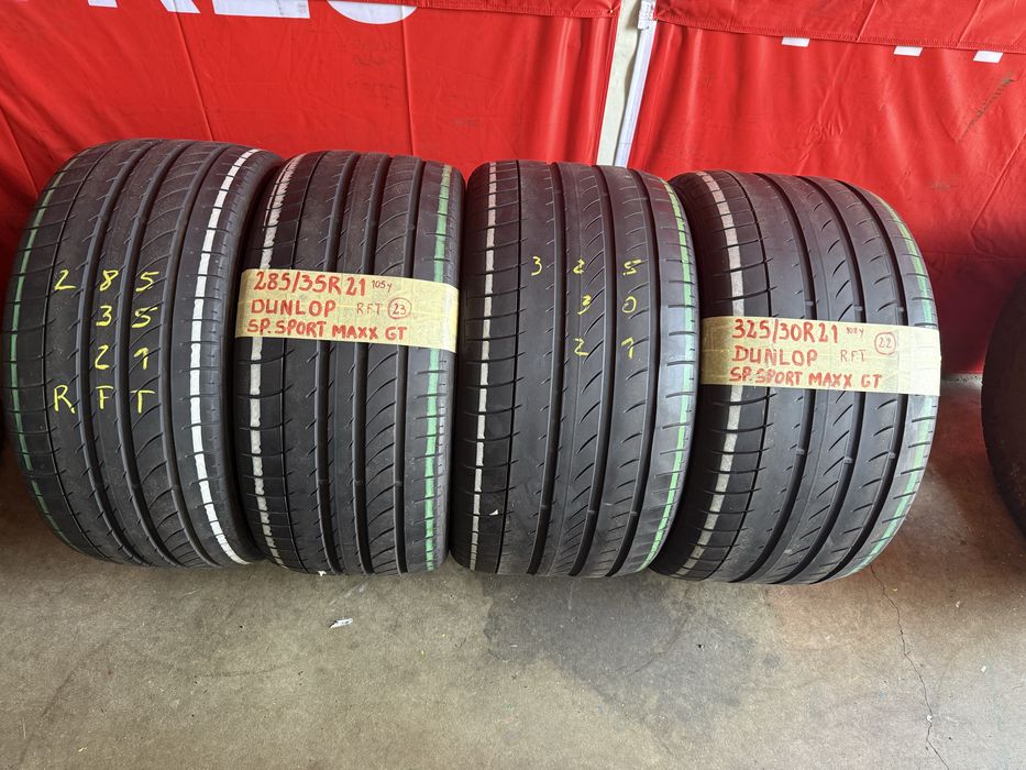 Pneus RFT 285/35/21 +325/30/21 Dunlop Todos Iguais Impecaveis
