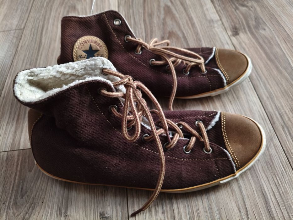 Trampki Converse zimowe jesienne ocieplane futerko  38,5