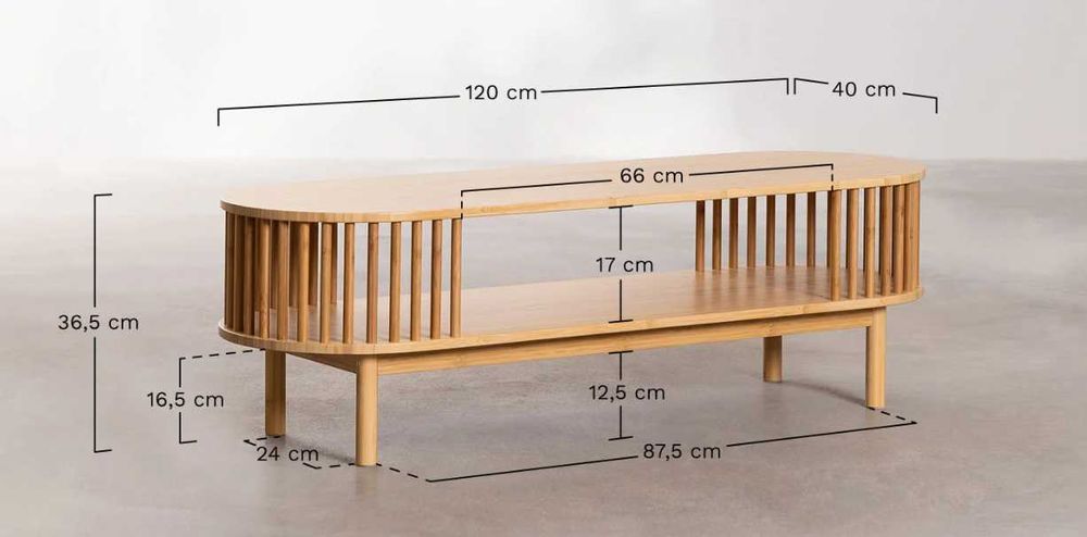 Mesa de centro Sklu, como nova