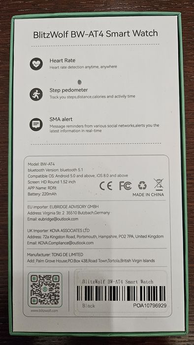 Tani smartwatch BlitzWolf BW-AT4