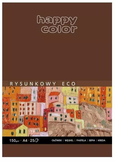 Blok rysunkowy ECO A4/25K 150g Happy Color. GDD. Nowy Produkt