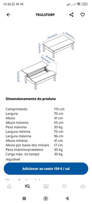 Mesa baixa centro Trulstorp