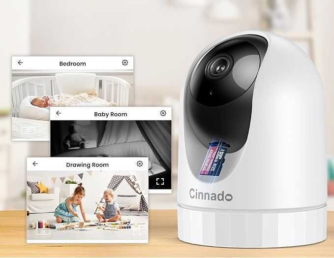 Cinnado Kamera do Monitoringu Wewnątrz WiFi - Elektroniczna Niania 360