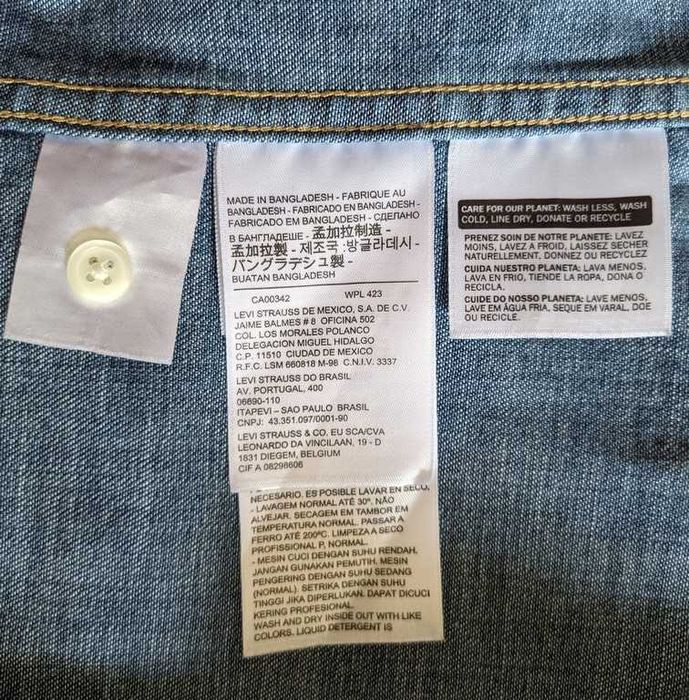 Рубашка джинсовая LEVI´S® оригинал L-XL