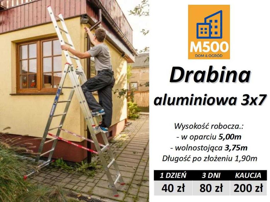 Wynajem RUSZTOWAŃ i DRABIN aluminiowych wypożyczalnia sprzętu