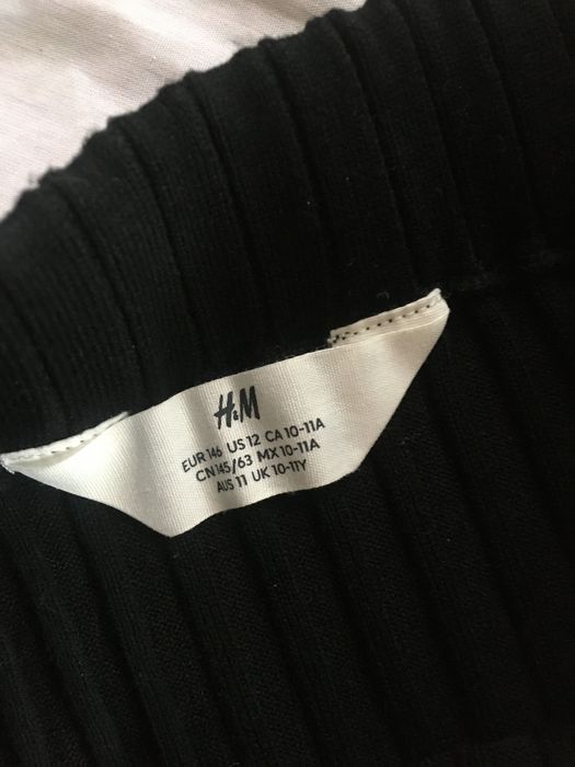 H&M 10-11 lat, prążek midi elastyczna czarna