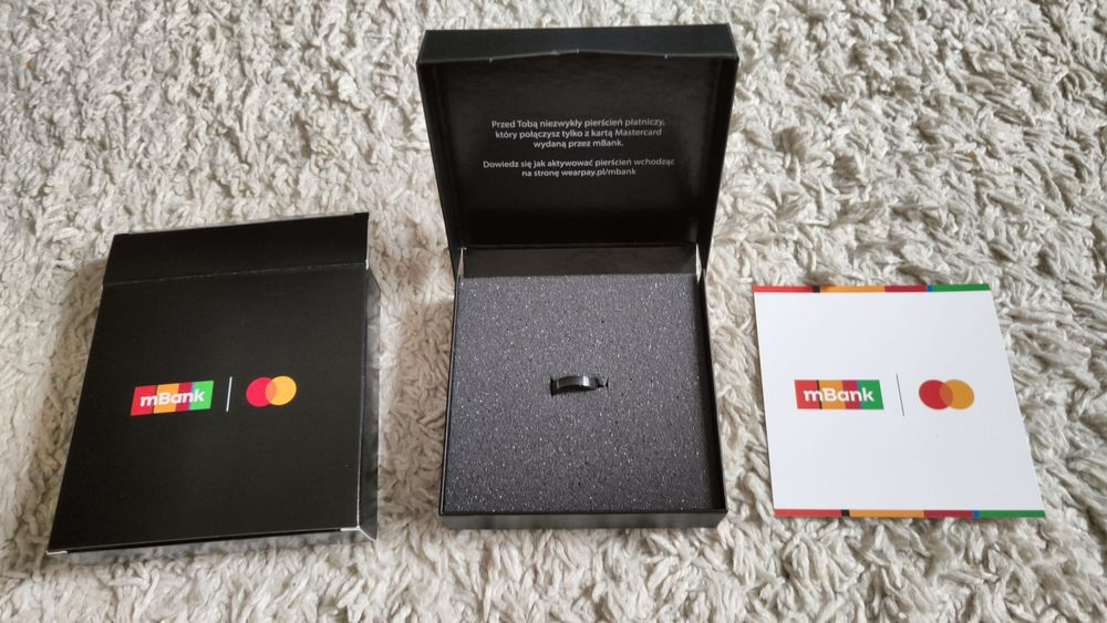 Nowy pierścień płatniczy obrączka płatnicza roz.7 mBank Mastercard