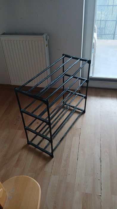 Stelaż na buty - rurki czarny 71cm szerokosc