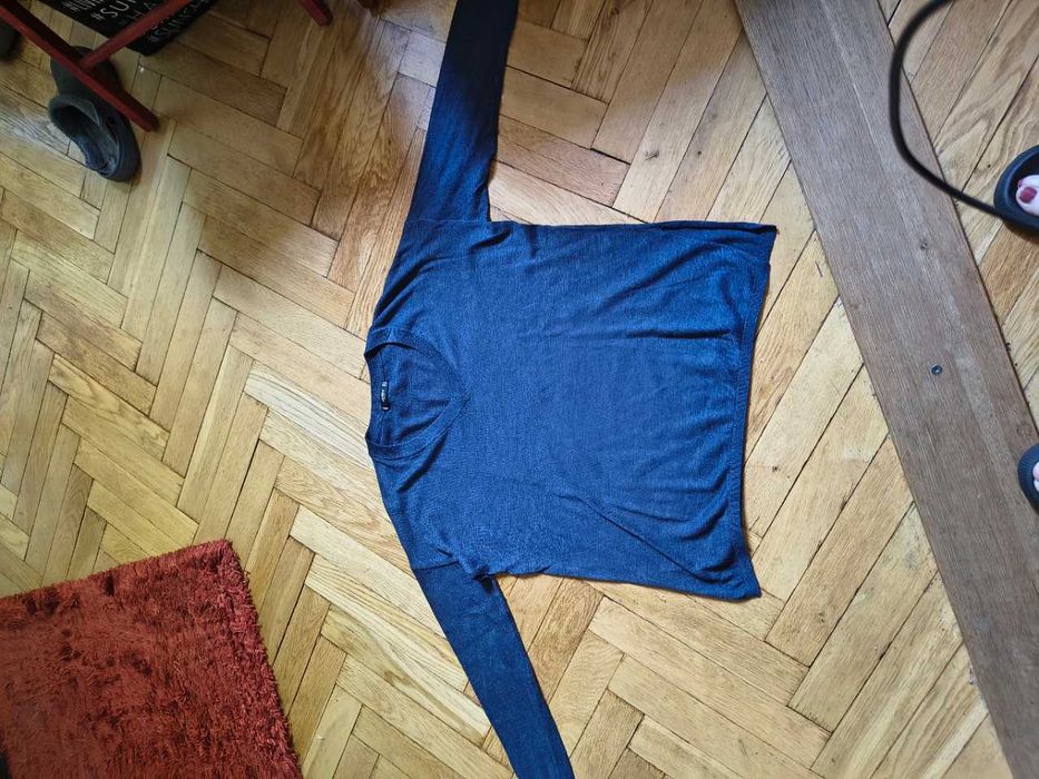 Lniano-bawełniany letni sweterek Mango