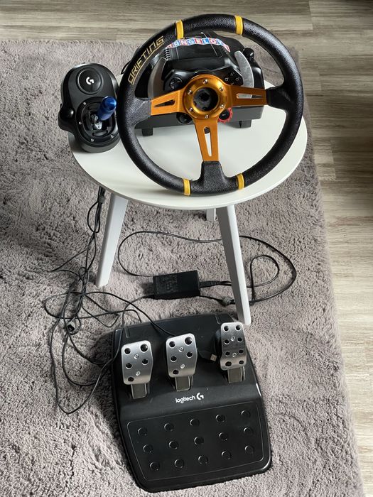 logitech g29 - custom kiera z adapterem - custom shifter - usunieta blokada z pedalu hamulca - hydrołapa