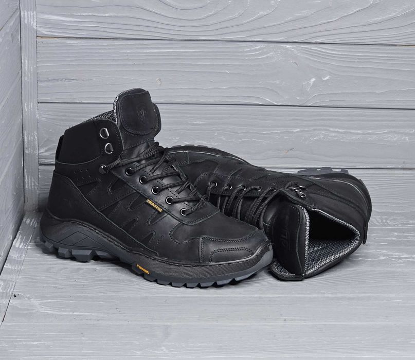 Мужские койот хаки черные прошитые зимние деми ботинки на мембране!!!