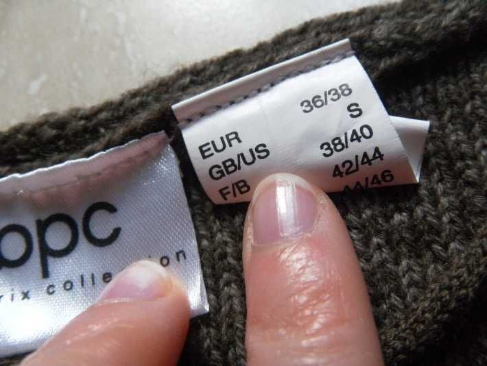 Nowy sweter BonPrix 36,S / 38,M melanż brązowy