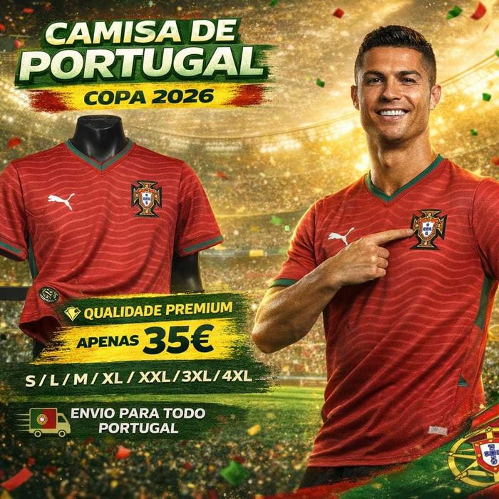 Camisola Portugal national football team 2026 Copa do Mundo