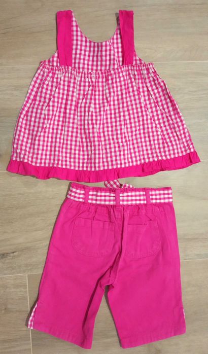 Conjunto blusa e calção comprido 18 a 24 meses