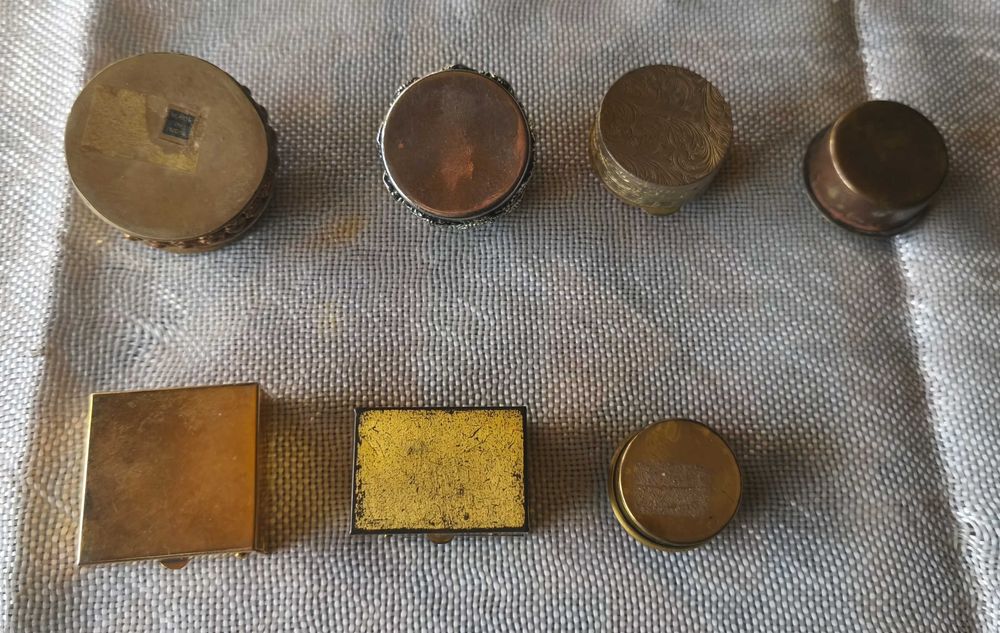 Lote de 7 mini caixas muito antigas