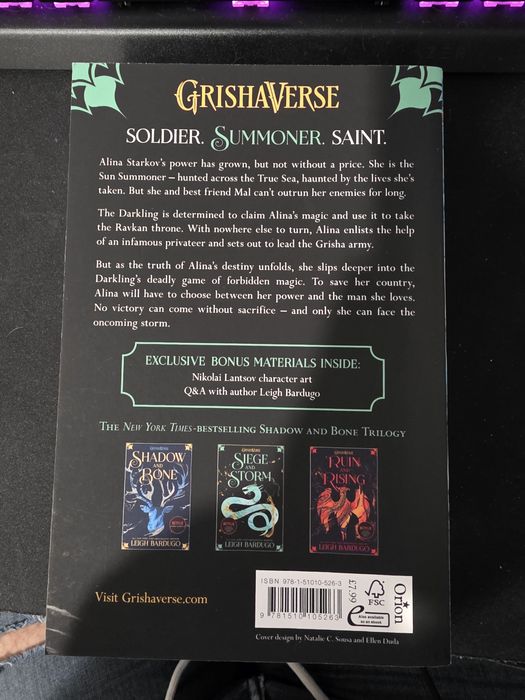 Livros da saga Shadow and Bone em Ingles