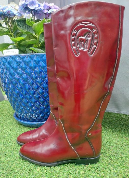 Buty włoskie skórzane oficerki do jazdy konnej