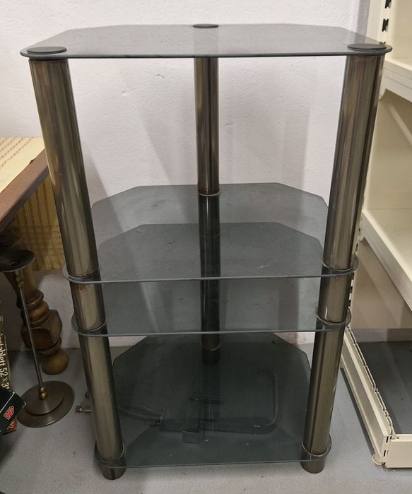 Szklany stolik RTV wysoki