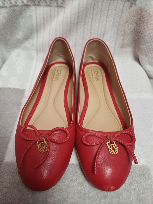 Czerwone baletki Ochnik 38