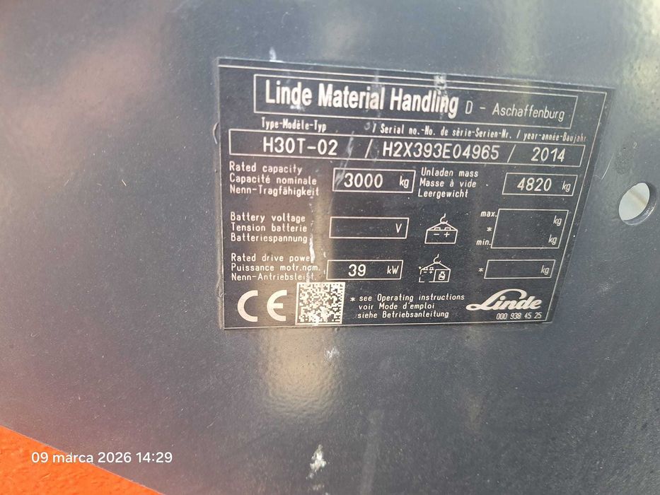 Sprzedam wózek Linde H30T-02