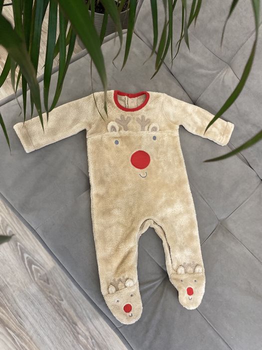 Теплий новорічний чоловічок/ромпер 68