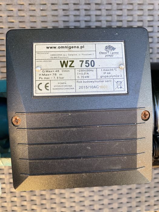 Pompa hydroforowa Omnigena WZ 750 – sprawna, mocna