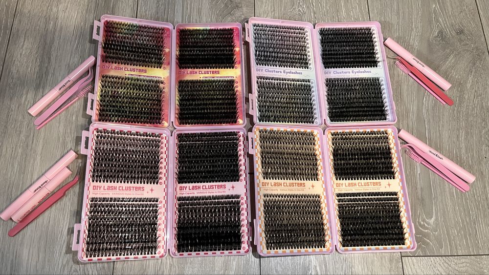 Kępki sztuczne rzęsy duzy zestaw 3200 szt