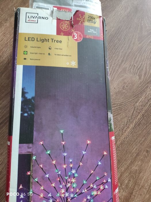 Livarno drzewko świąteczne LED nowe uszkodzone