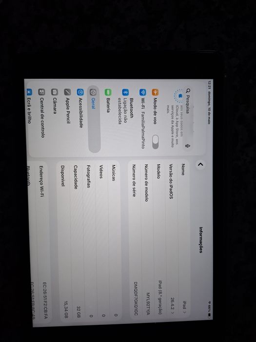 Ipad 8° geração 32Gb, Wifi
