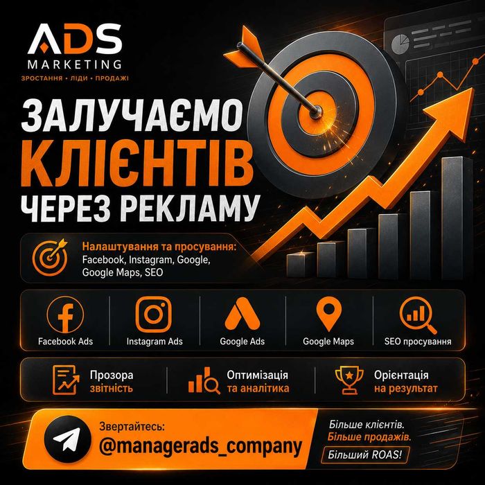 Комплексне digital-просування: Meta Ads, Google Ads, SEO та Google Maps