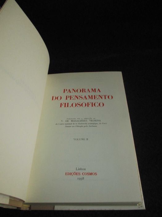 Livros Panorama do Pensamento Filosófico V. de Magalhães Vilhena 3 Vol