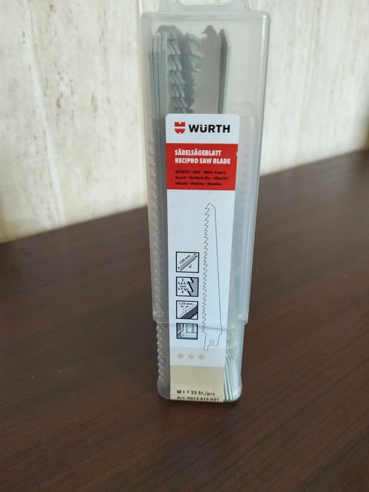 Brzeszczoty do cięcia wurth.