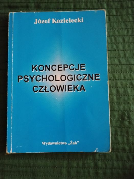Książka Koncepcja Psychologiczne Człowieka